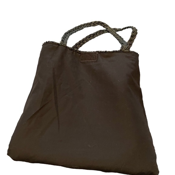 Vintage Women's Black, Green& White Crocheted Woven Paper Sun Hat. Circa 1990s. - Picture 3 of 5